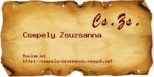 Csepely Zsuzsanna névjegykártya